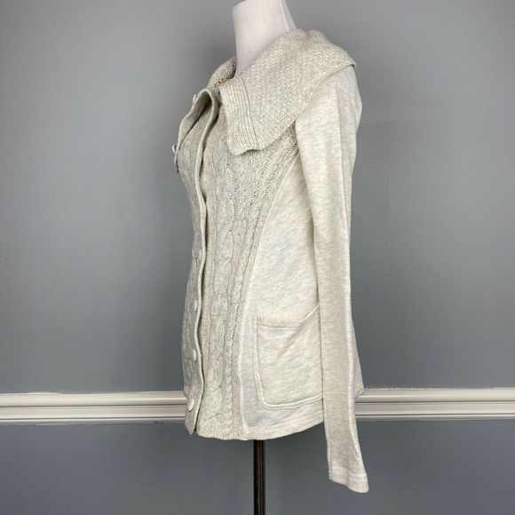 Saturday Sunday Cable Knit Cardigan Sweater Wool - Picture 5 of 8